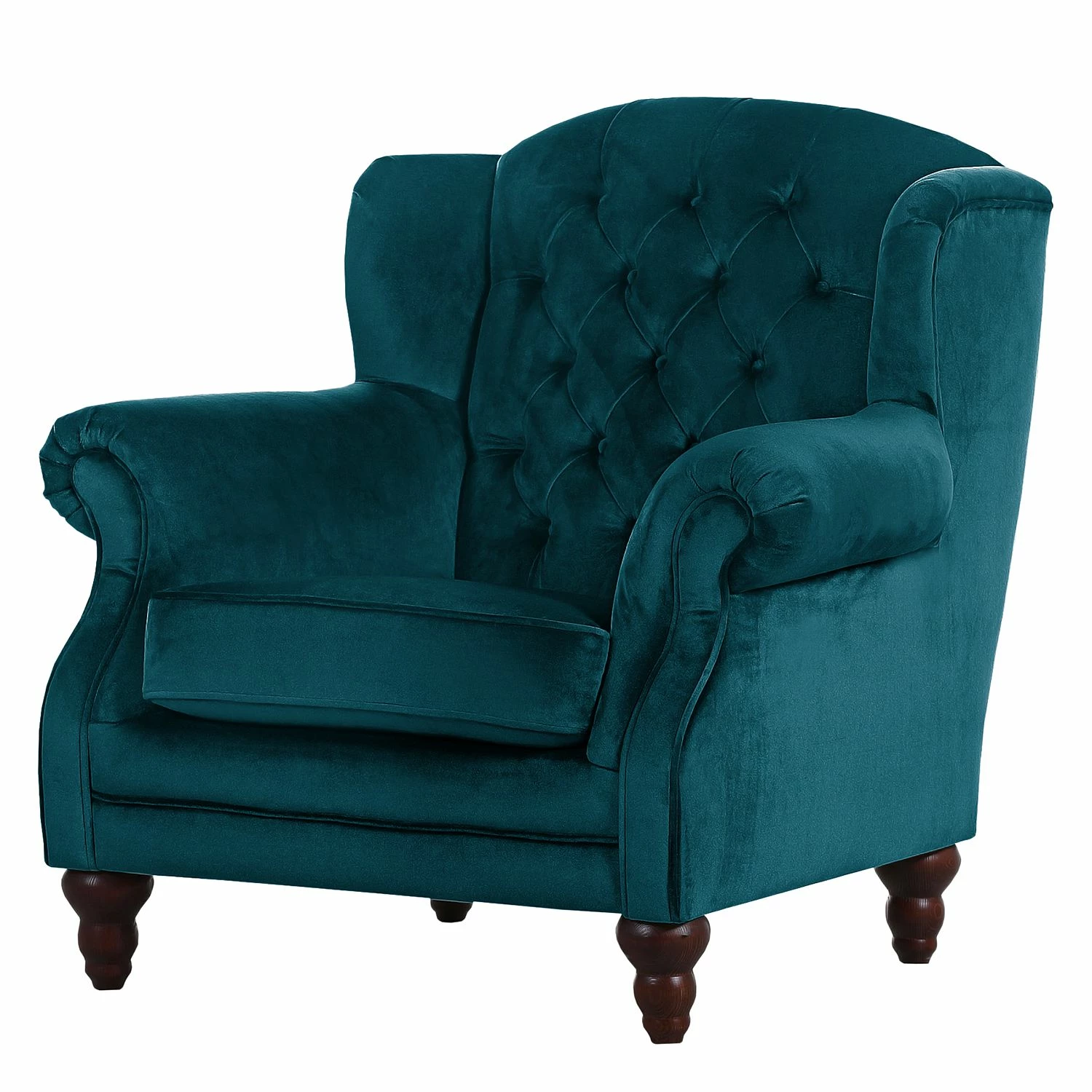 Jack & Alice Ohrensessel Jenner I Samtoptik - Dunkelblau 1 Jack & Alice Ohrensessel Jenner I Samtoptik - Dunkelblau