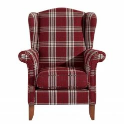 Max Winzer Ohrensessel Verita - Strukturstoff - Rot kariert -WOHNZIMMERMÖBEL Verkäufe ohrensessel verita strukturstoff rot kariert 5005328