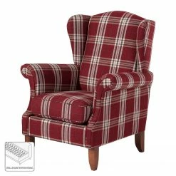 Max Winzer Ohrensessel Verita - Strukturstoff - Rot kariert -WOHNZIMMERMÖBEL Verkäufe ohrensessel verita strukturstoff rot kariert 5005332