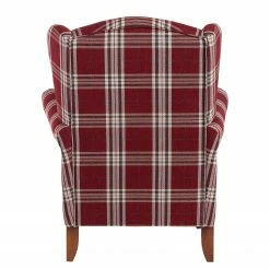 Max Winzer Ohrensessel Verita - Strukturstoff - Rot kariert -WOHNZIMMERMÖBEL Verkäufe ohrensessel verita strukturstoff rot kariert 5005340