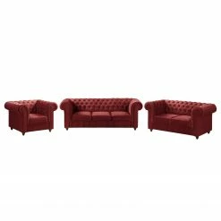 Maison Belfort Polstergarnitur Pintano (3-2-1) - Rot