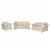 Maison Belfort Polstergarnitur Rosehearty (3-2-1) - Webstoff - Creme / Rose