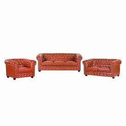 Ars manufacti Polstergarnitur Torquay (3-2-1) - Kunstleder - Braun