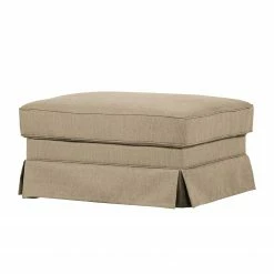 Ridgevalley Polsterhocker Campagne Webstoff - Muskat