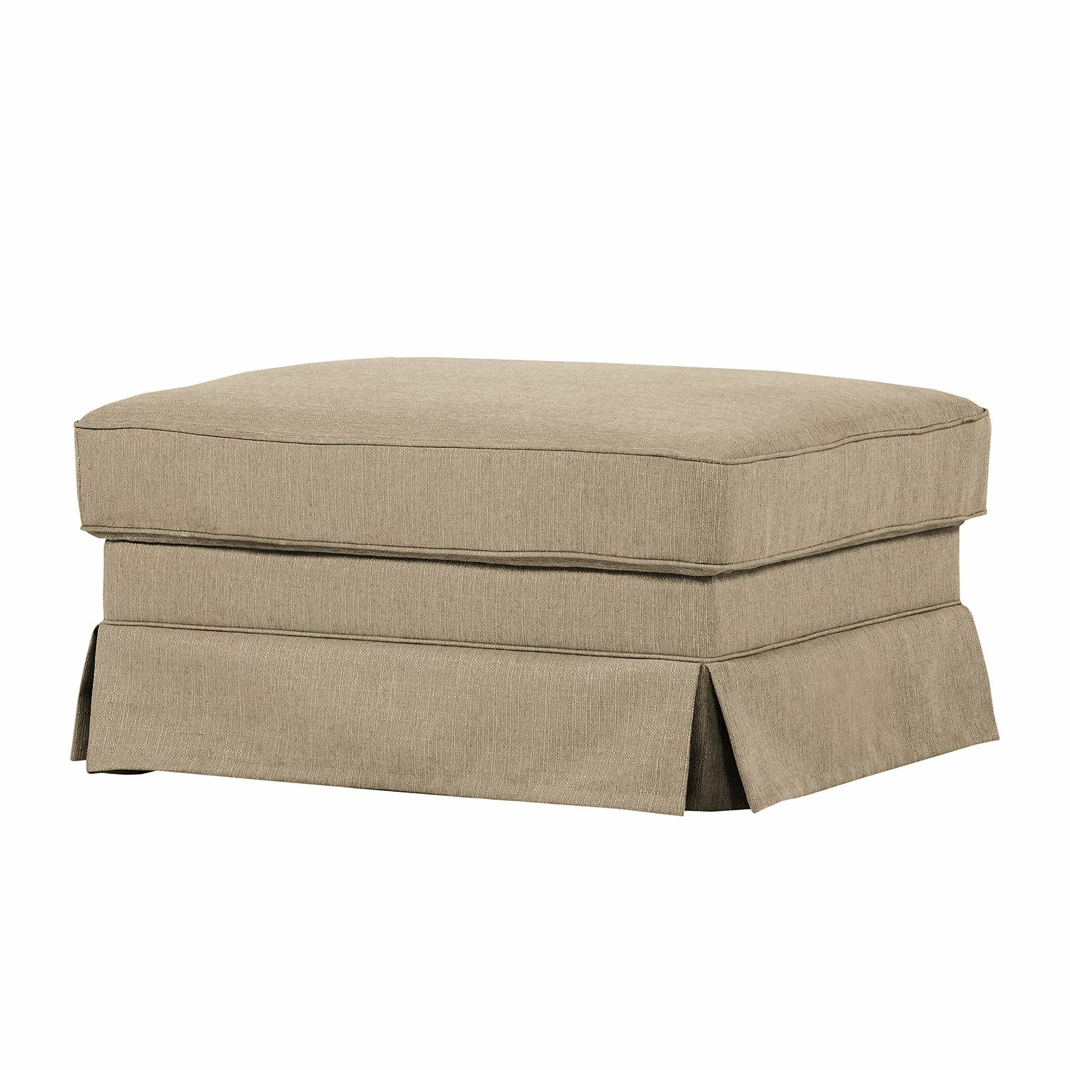 Ridgevalley Polsterhocker Campagne Webstoff - Muskat 1 Ridgevalley Polsterhocker Campagne Webstoff - Muskat