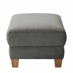 Ars Natura Polsterhocker Cebu Webstoff - Grau -WOHNZIMMERMÖBEL Verkäufe polsterhocker cebu webstoff grau 4568852