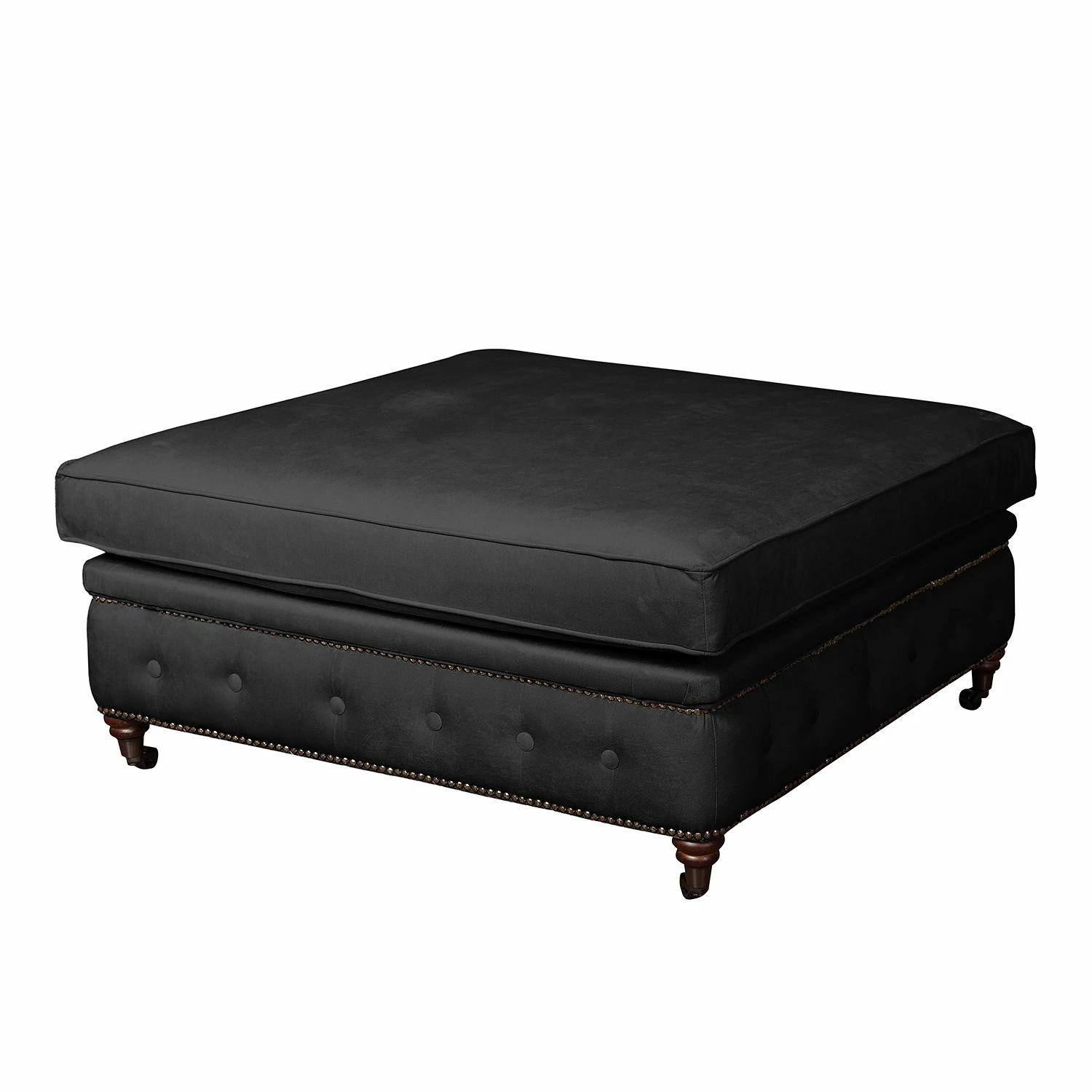 Jack & Alice Polsterhocker Esplanada (groß) Samt - Schwarz 1 Jack & Alice Polsterhocker Esplanada (groß) Samt - Schwarz