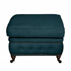 Jack & Alice Polsterhocker Esplanada (klein) Samt - Dunkelblau -WOHNZIMMERMÖBEL Verkäufe polsterhocker esplanada klein microfaser dunkelblau 4506040