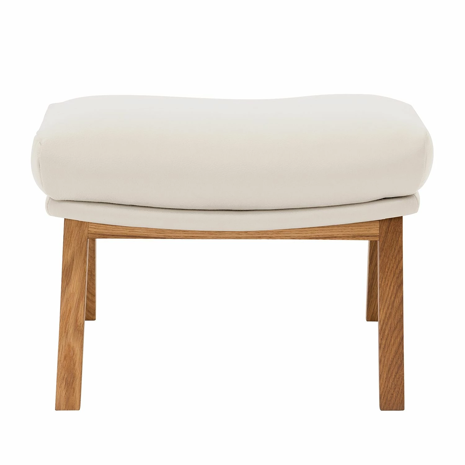 Studio Copenhagen Polsterhocker Garbo I Echtleder - Echtleder Neka: Creme - Eiche Dunkel - Eiche 2 Studio Copenhagen Polsterhocker Garbo I Echtleder - Echtleder Neka: Creme - Eiche Dunkel - Eiche – Bild 2