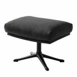 Studio Copenhagen Polsterhocker Hepburn III - Webstoff Milan: Anthrazit - Schwarz