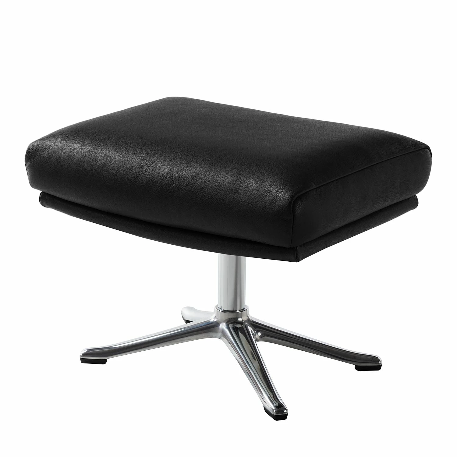 Studio Copenhagen Polsterhocker Hepburn III - Echtleder Neka: Schwarz - Chrom glänzend 1 Studio Copenhagen Polsterhocker Hepburn III - Echtleder Neka: Schwarz - Chrom glänzend