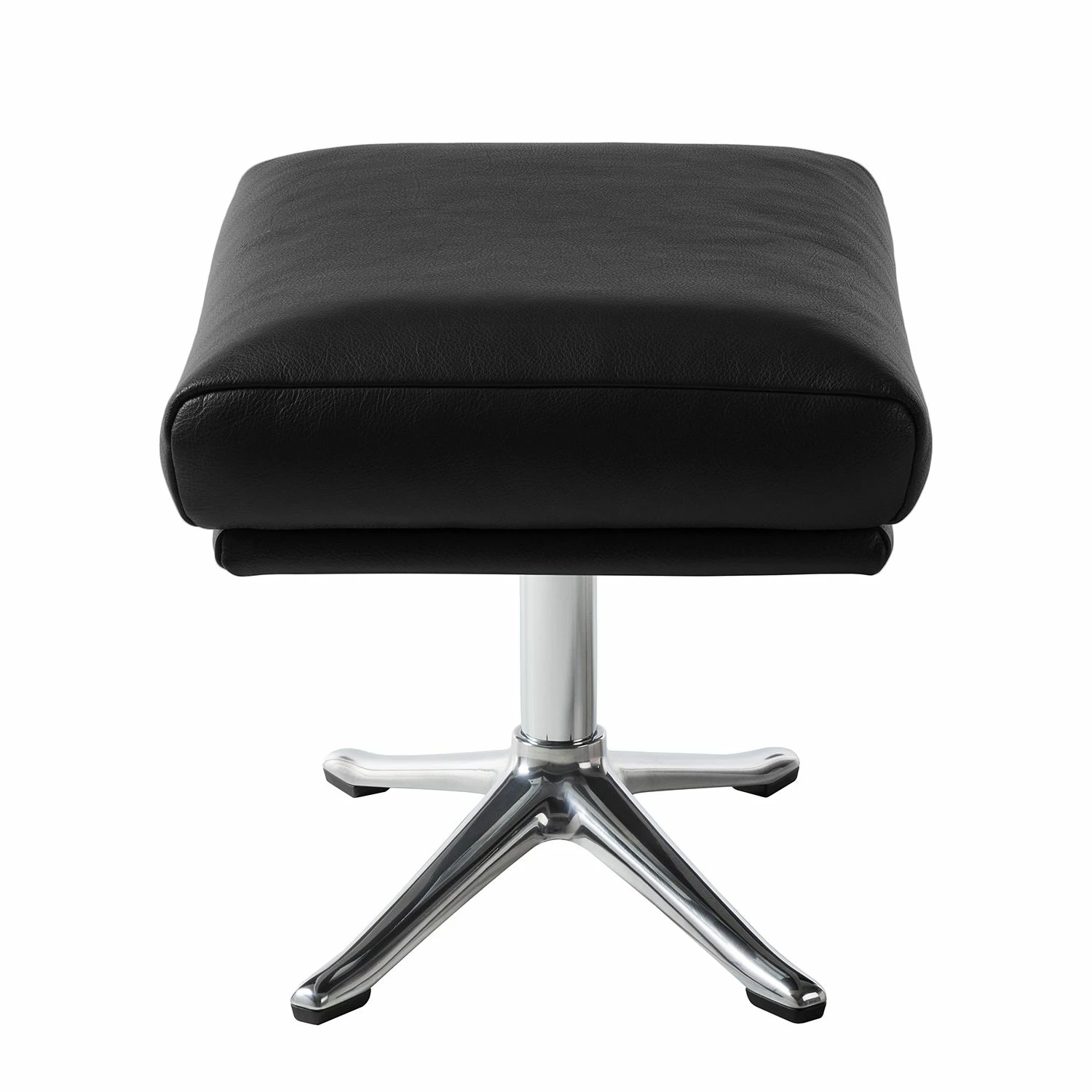 Studio Copenhagen Polsterhocker Hepburn III - Echtleder Neka: Schwarz - Chrom glänzend 4 Studio Copenhagen Polsterhocker Hepburn III - Echtleder Neka: Schwarz - Chrom glänzend – Bild 4