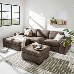 Ars Natura Polsterhocker Maine Echtleder - Mokka -WOHNZIMMERMÖBEL Verkäufe polsterhocker maine echtleder mooca 3679573