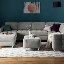 Fredriks Polsterhocker Tanete - Strukturstoff -WOHNZIMMERMÖBEL Verkäufe polsterhocker tanete strukturstoff granit 4997488