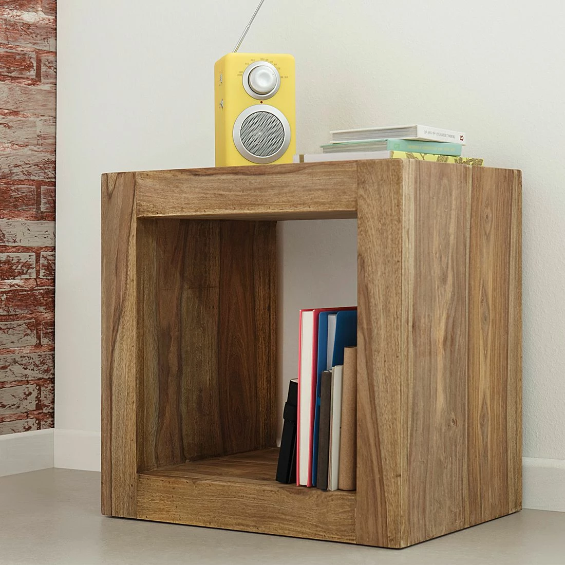 Wolf-Möbel Würfel Yoga - Sheesham massiv - Natur 2 Wolf-Möbel Würfel Yoga - Sheesham massiv - Natur – Bild 2