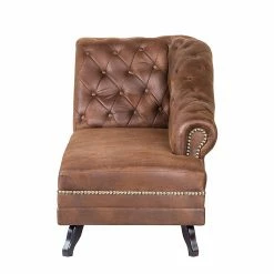 Ars manufacti Recamiere Benavente - Antiklederoptik Braun - Armlehne davorstehend links -WOHNZIMMERMÖBEL Verkäufe recamiere benavente antiklederlook braun armlehne davorstehend links 406858