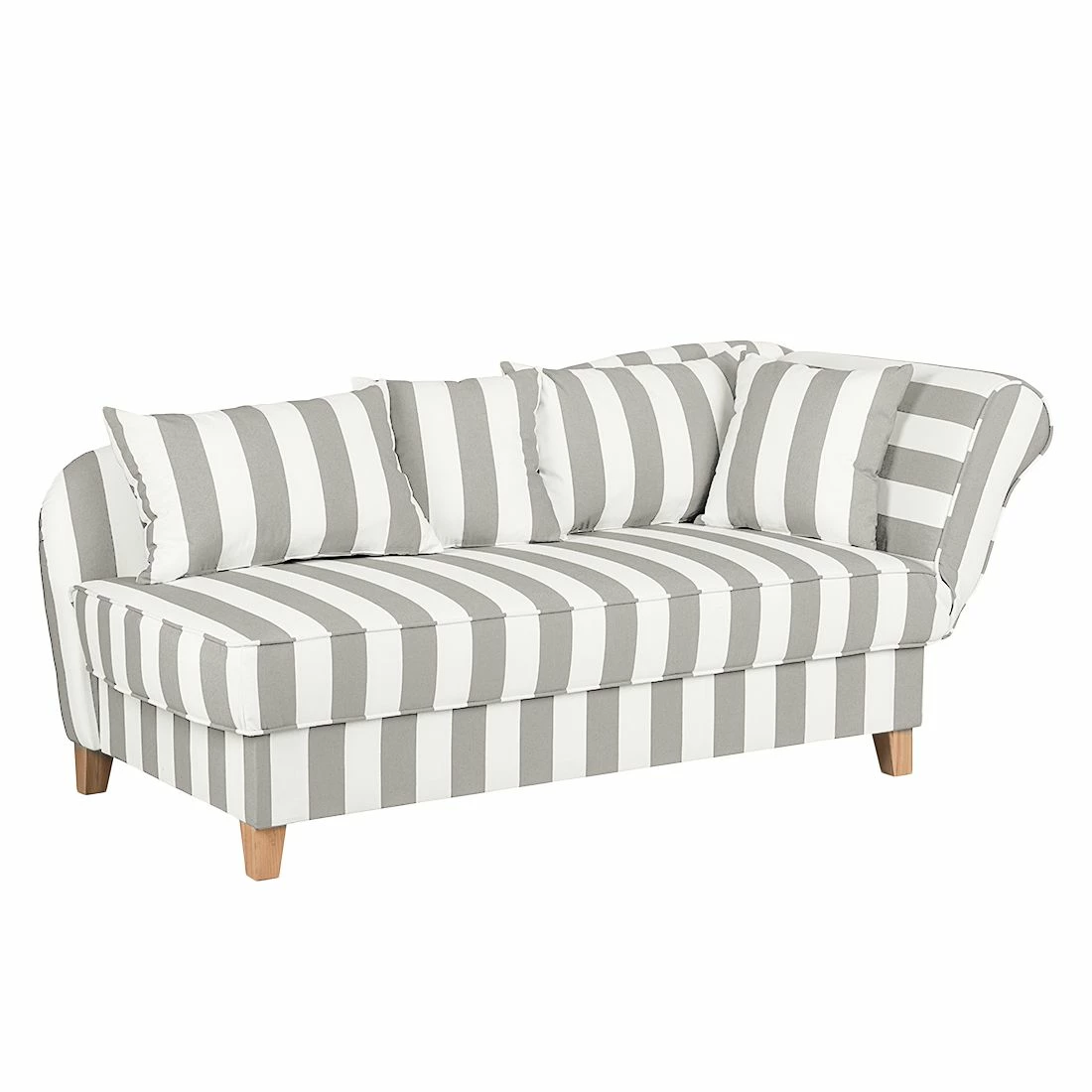 Maison Belfort Recamiere Revel I Webstoff - Grau - Armlehne davorstehend rechts 1 Maison Belfort Recamiere Revel I Webstoff - Grau - Armlehne davorstehend rechts