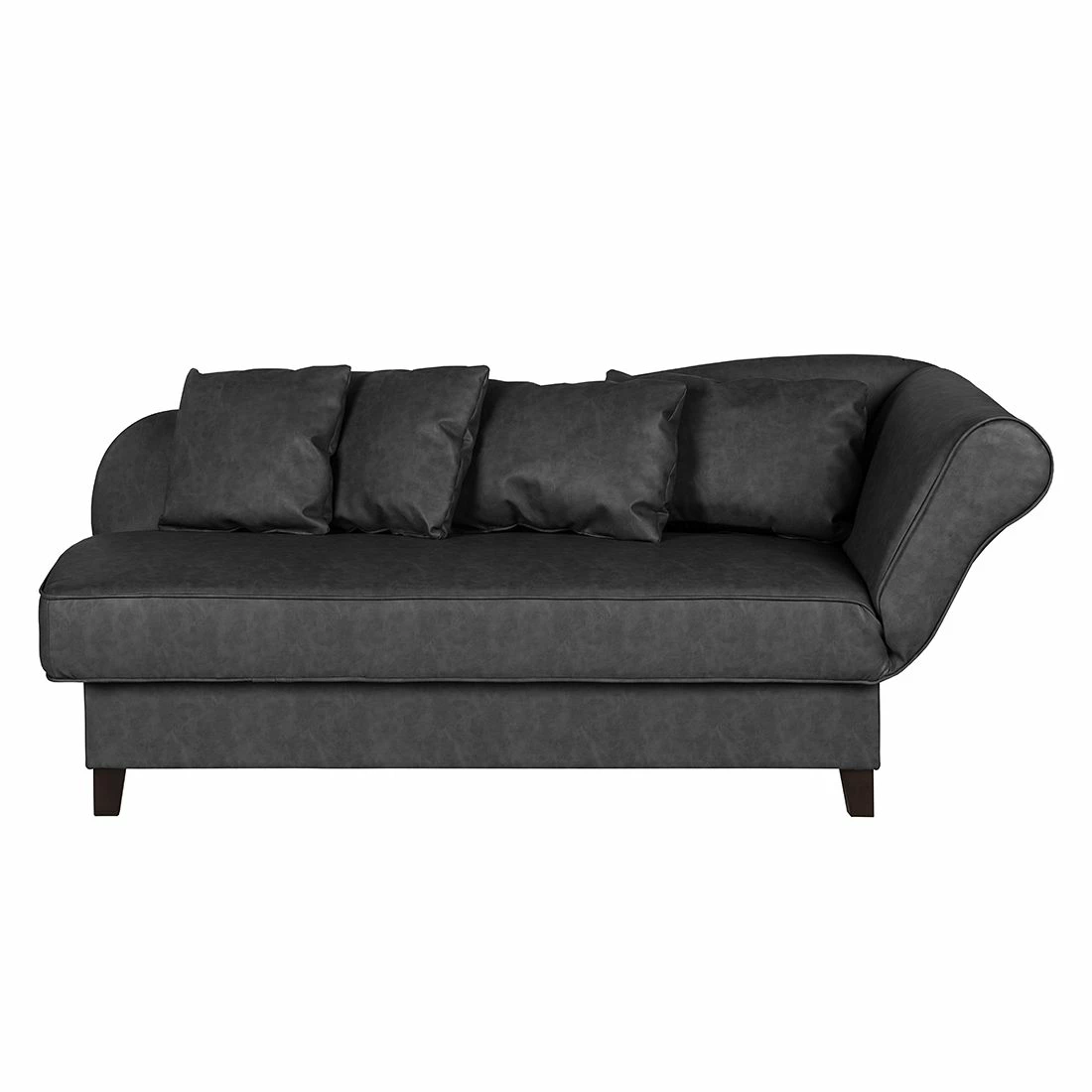 Maison Belfort Recamiere Revel Kunstleder - Anthrazit - Armlehne davorstehend rechts 7 Maison Belfort Recamiere Revel Kunstleder - Anthrazit - Armlehne davorstehend rechts – Bild 7