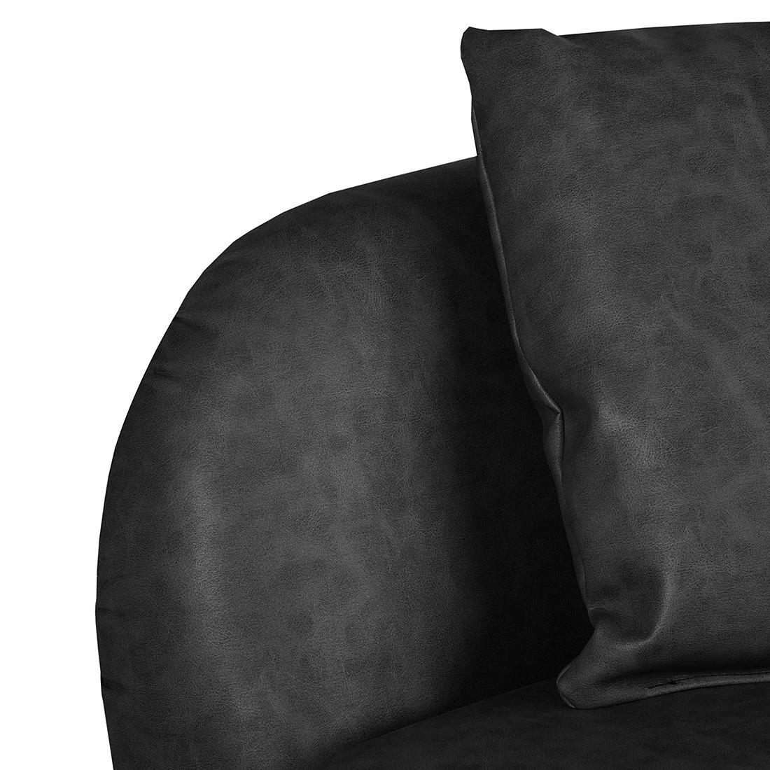 Maison Belfort Recamiere Revel Kunstleder - Anthrazit - Armlehne davorstehend rechts 12 Maison Belfort Recamiere Revel Kunstleder - Anthrazit - Armlehne davorstehend rechts – Bild 12