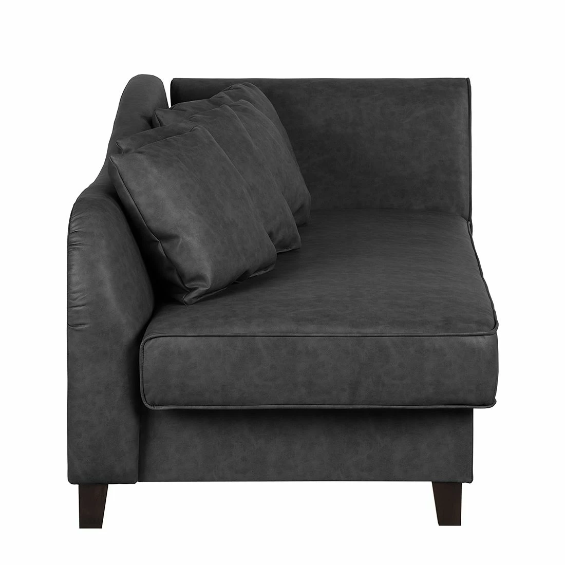 Maison Belfort Recamiere Revel Kunstleder - Anthrazit - Armlehne davorstehend rechts 10 Maison Belfort Recamiere Revel Kunstleder - Anthrazit - Armlehne davorstehend rechts – Bild 10