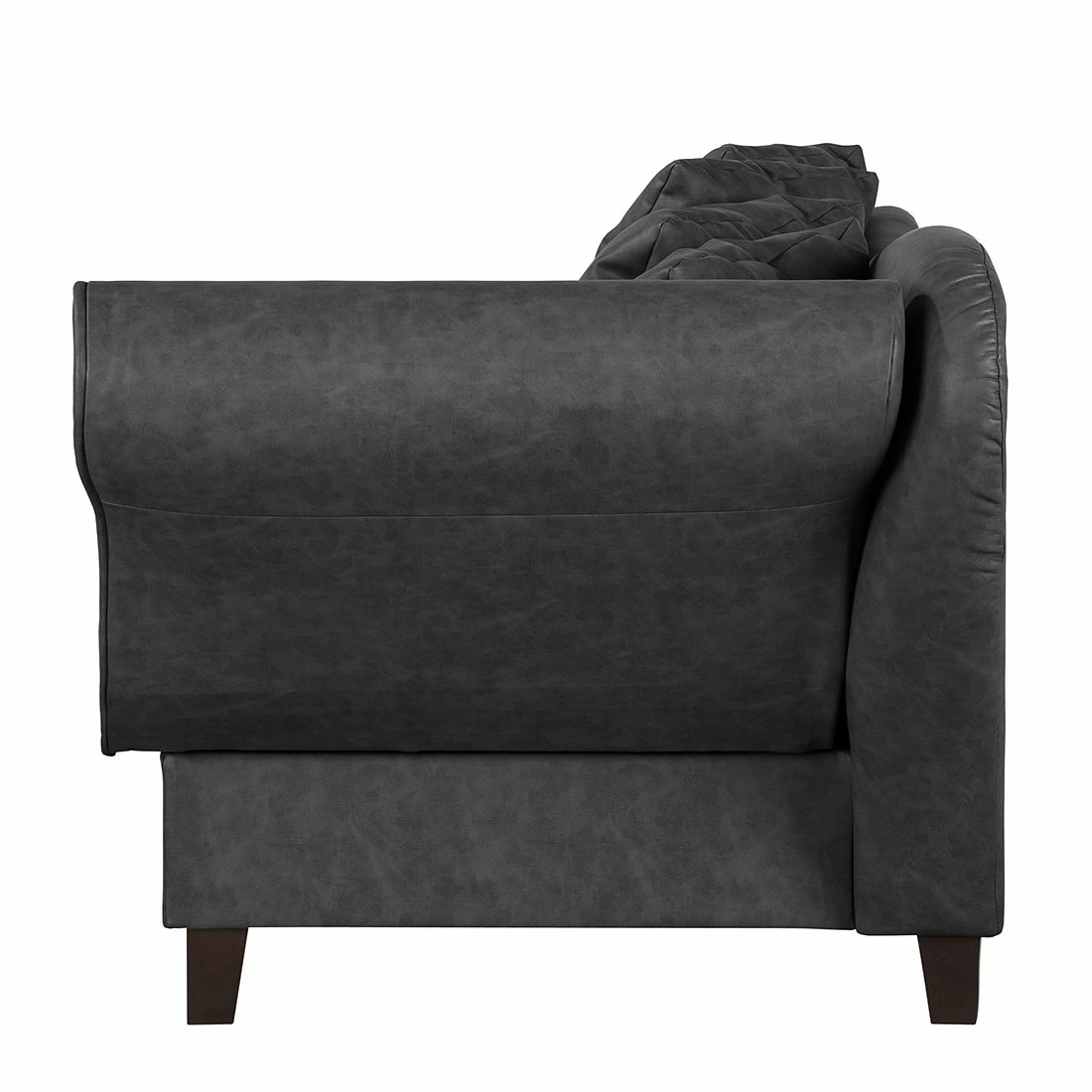 Maison Belfort Recamiere Revel Kunstleder - Anthrazit - Armlehne davorstehend rechts 11 Maison Belfort Recamiere Revel Kunstleder - Anthrazit - Armlehne davorstehend rechts – Bild 11