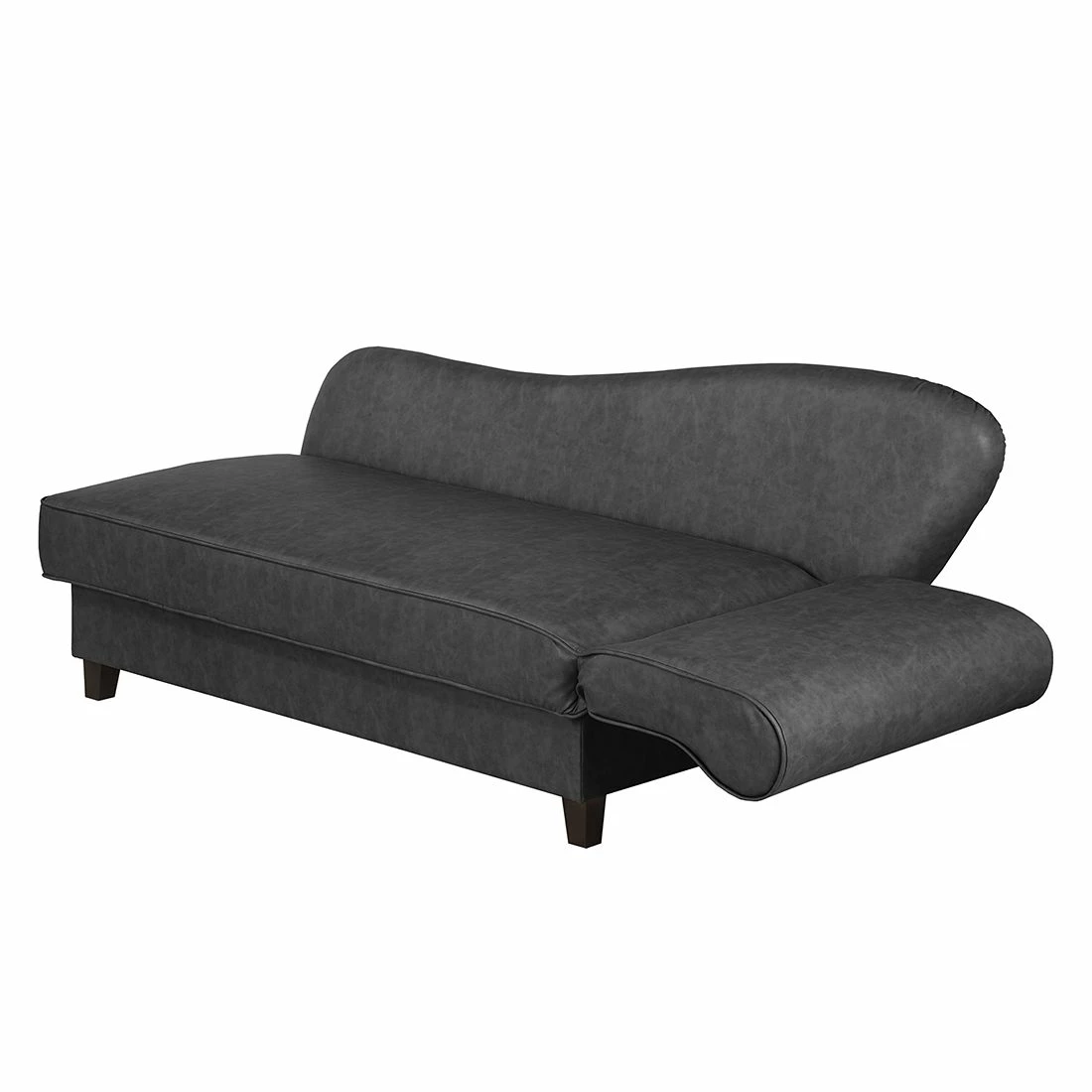 Maison Belfort Recamiere Revel Kunstleder - Anthrazit - Armlehne davorstehend rechts 2 Maison Belfort Recamiere Revel Kunstleder - Anthrazit - Armlehne davorstehend rechts – Bild 2