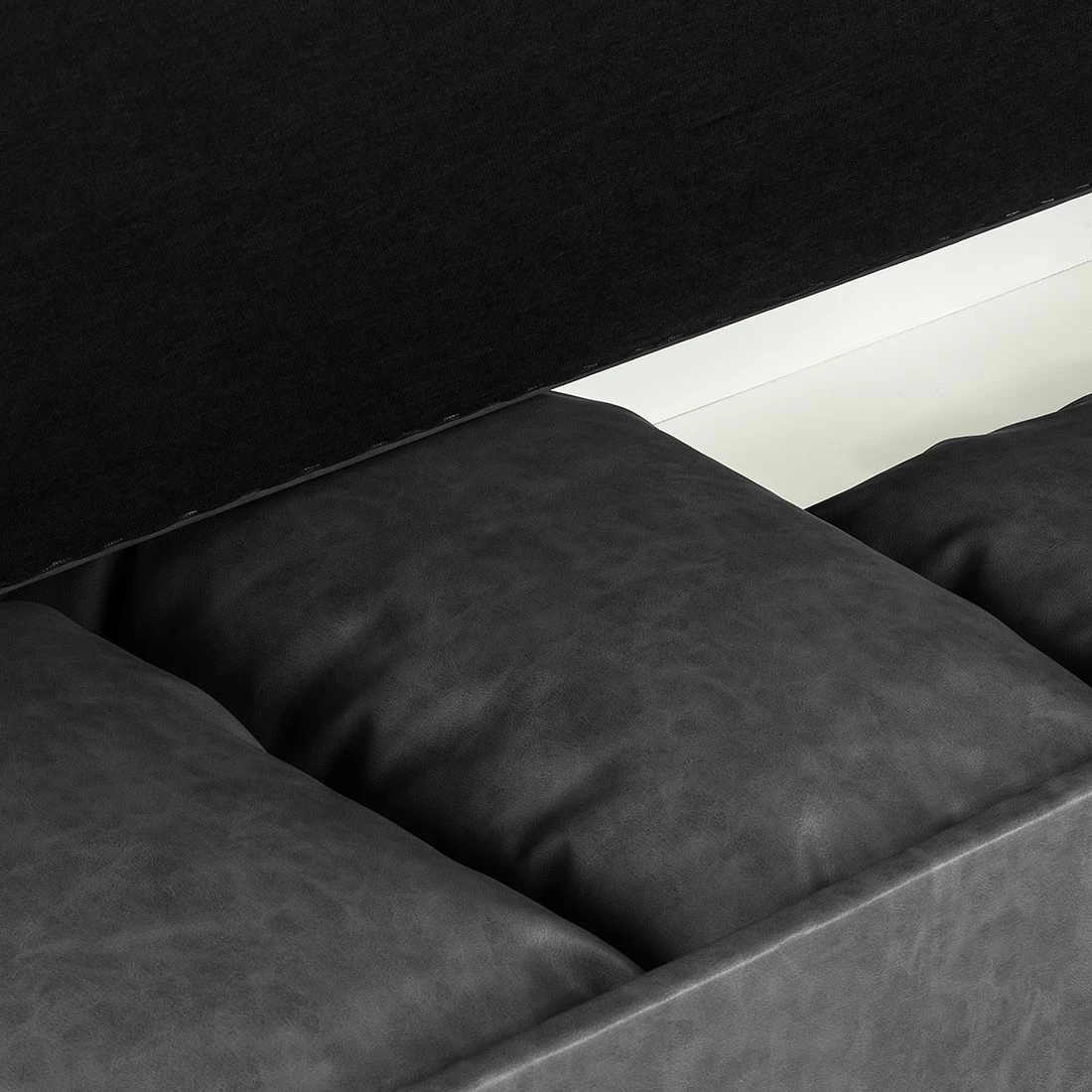 Maison Belfort Recamiere Revel Kunstleder - Anthrazit - Armlehne davorstehend rechts 6 Maison Belfort Recamiere Revel Kunstleder - Anthrazit - Armlehne davorstehend rechts – Bild 6