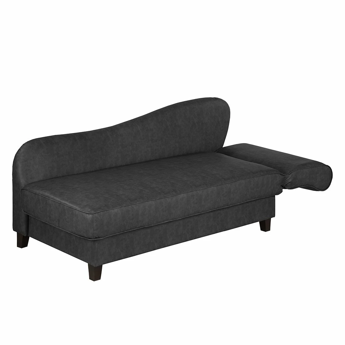 Maison Belfort Recamiere Revel Kunstleder - Anthrazit - Armlehne davorstehend rechts 4 Maison Belfort Recamiere Revel Kunstleder - Anthrazit - Armlehne davorstehend rechts – Bild 4