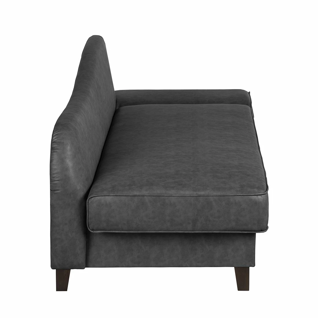 Maison Belfort Recamiere Revel Kunstleder - Anthrazit - Armlehne davorstehend rechts 5 Maison Belfort Recamiere Revel Kunstleder - Anthrazit - Armlehne davorstehend rechts – Bild 5