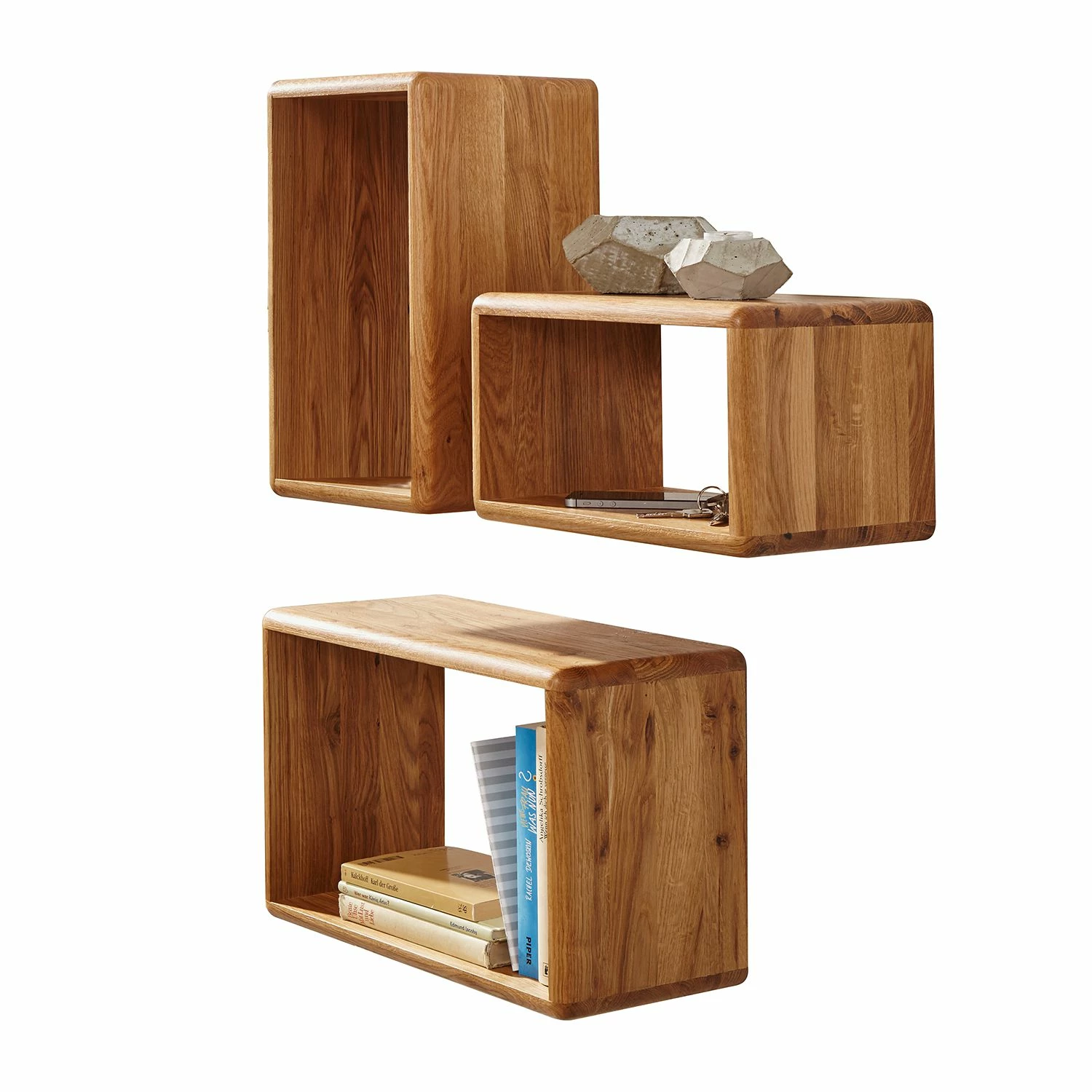 Ars Natura Wandregal Anamur (3er-Set) - Eiche 8 Ars Natura Wandregal Anamur (3er-Set) - Eiche – Bild 8