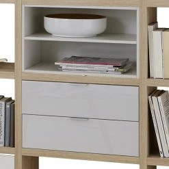 Fredriks Regal Concept IV - Eiche Dekor / Hochglanz Weiß -WOHNZIMMERMÖBEL Verkäufe regal concept iv eiche dekor hochglanz weiss 1993774