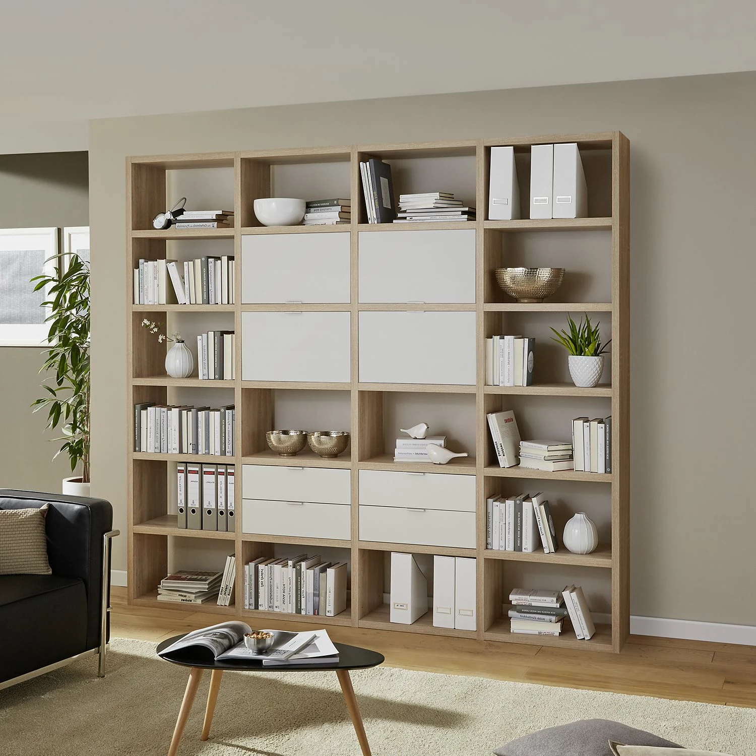 Fredriks Regal Concept VIII - Eiche Dekor / Weiß 2 Fredriks Regal Concept VIII - Eiche Dekor / Weiß – Bild 2