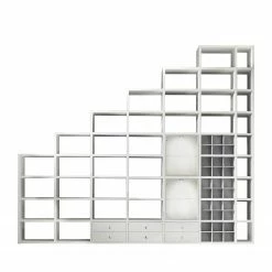 Fredriks Regal Concept XVI (inkl. Beleuchtung) - Hochglanz Weiß