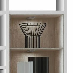 Fredriks Regal Emporior II - Weiß / Eiche Sonoma Dekor - Mit Beleuchtung -WOHNZIMMERMÖBEL Verkäufe regal emporior ii weiss sonoma eiche dekor 289562