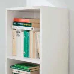 Mørteens Regal Lindholm I - Weiß / Eiche -WOHNZIMMERMÖBEL Verkäufe regal lindholm i weiss eiche massiv 4037316