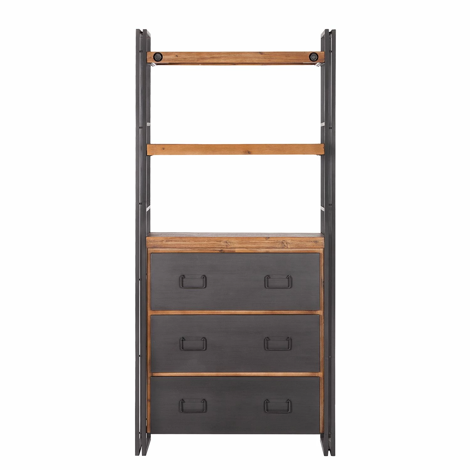 Ars manufacti Regal Manchester VI - Akazie teilmassiv / Metall - Akazie / Anthrazit 4 Ars manufacti Regal Manchester VI - Akazie teilmassiv / Metall - Akazie / Anthrazit – Bild 4