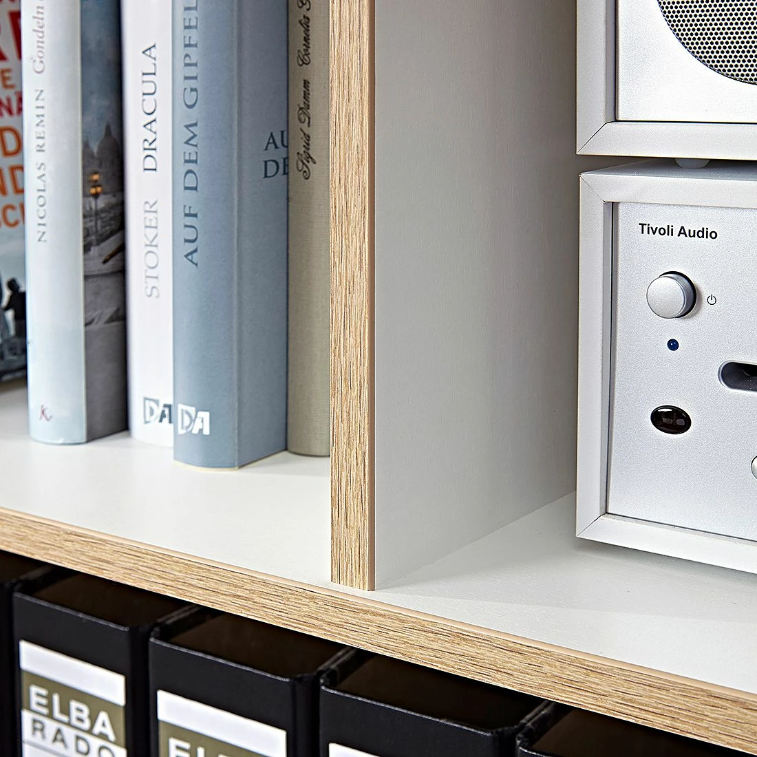 Germania Regal Neston I - Matt Weiß / Eiche Sanremo Dekor 4 Germania Regal Neston I - Matt Weiß / Eiche Sanremo Dekor – Bild 4