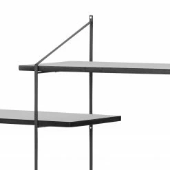 Mørteens Regal Oxbow I - Paulownia massiv / Metall - Paulownia Schwarz -WOHNZIMMERMÖBEL Verkäufe regal oxbow i paulownia massiv schwarz 4562340