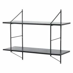 Mørteens Regal Oxbow II - Paulownia massiv / Metall - Paulownia Schwarz