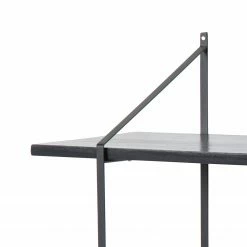 Mørteens Regal Oxbow II - Paulownia massiv / Metall - Paulownia Schwarz -WOHNZIMMERMÖBEL Verkäufe regal oxbow ii paulownia massiv schwarz 4562388