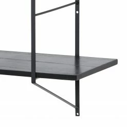 Mørteens Regal Oxbow II - Paulownia massiv / Metall - Paulownia Schwarz -WOHNZIMMERMÖBEL Verkäufe regal oxbow ii paulownia massiv schwarz 4562392