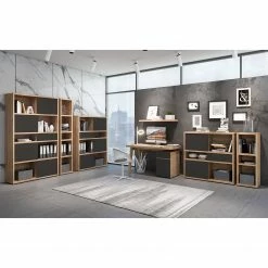 Fredriks Regal Rya II - Balkeneiche Dekor - Höhe: 113 cm -WOHNZIMMERMÖBEL Verkäufe regal rya i hochglanz grau 113 cm 5235832