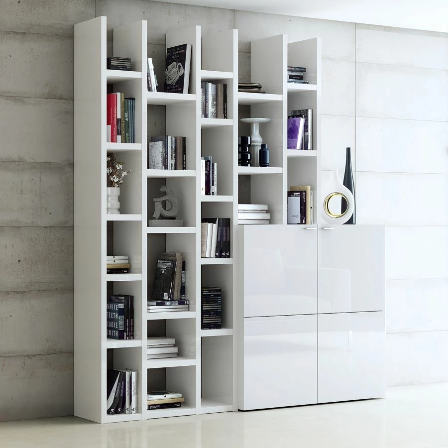 Loftscape Regalwand Emporior IV - Hochglanz Weiß 2 Loftscape Regalwand Emporior IV - Hochglanz Weiß – Bild 2