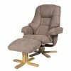 Duo Collection Relaxsessel Lacanau (mit Hocker) - Microfaser - Braun - Braun