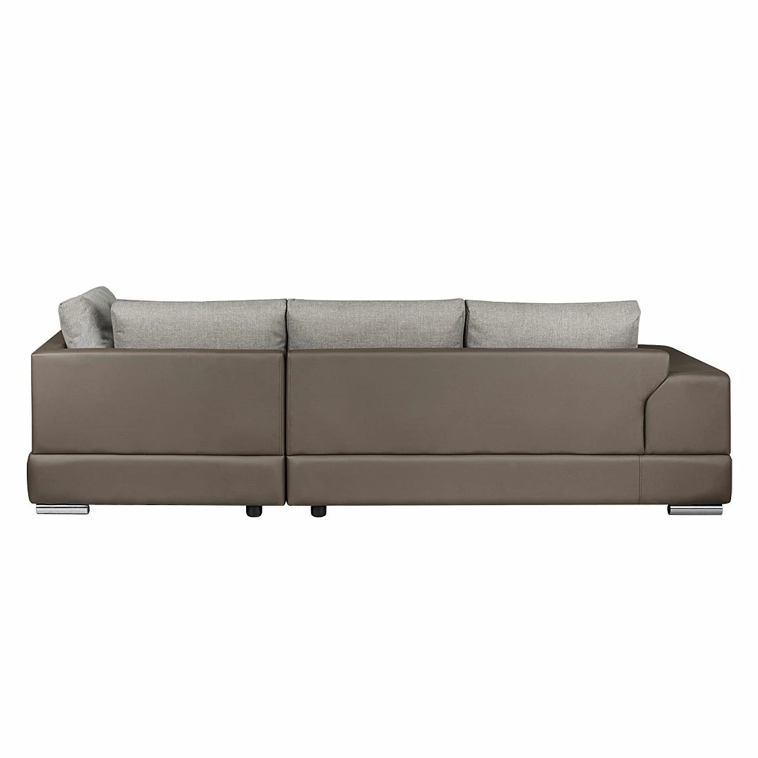 Roomscape Ecksofa Tosya - Kunstleder Taupe/Strukturstoff Grau - Ottomane davorstehend rechts 8 Roomscape Ecksofa Tosya - Kunstleder Taupe/Strukturstoff Grau - Ottomane davorstehend rechts – Bild 8