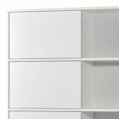 Schiebetürenregal Mingle I - Weiß / Eiche Sonoma Dekor -WOHNZIMMERMÖBEL Verkäufe schiebetuerenregal mingle i weiss eiche sonoma dekor 5029164