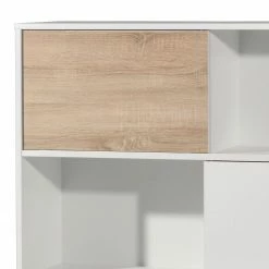 Germania Schiebetürenregal Mingle II - Weiß/Eiche Sonoma Dekor -WOHNZIMMERMÖBEL Verkäufe schiebetuerenregal mingle ii weiss eiche sonoma dekor 5029248