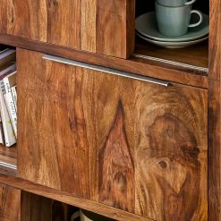 Ars Natura Schiebetürenregal Trangle - Sheesham massiv -WOHNZIMMERMÖBEL Verkäufe schiebetuerenregal trangle sheesham massiv 676050