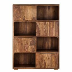 Ars Natura Schiebetürenregal Trangle - Sheesham massiv -WOHNZIMMERMÖBEL Verkäufe schiebetuerenregal trangle sheesham massiv 702706