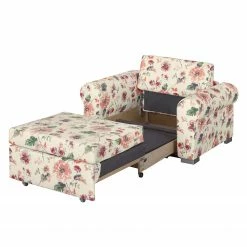 Mooved Schlafsessel Latina VIII - Flachgewebe geblümt - Beige / Rot -WOHNZIMMERMÖBEL Verkäufe schlafsessel latina iii flachgewebe gebluemt beige rot 3641313